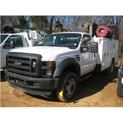 2009 FORD F450 SERVICE TRUCK, S/N 1FDAF47R29EA10037, POWERSTROKE DIESEL, 6 SPD, MAINTAINER SERVICE B