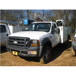 2007 FORD F550 4X4 SERVICE TRUCK, S/N 1FDAF57P67EA69139, POWERSTROKE DIESEL, A/T, STELLAR T1 SERVICE