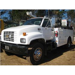2004 CHEVROLET C6500 S/A SERVICE TRUCK, S/N 1GBK7H1J4VJ110744, CAT DIESEL ENG, 5-2 SPD TRANS, KOHLER