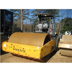 VOLVO SD100D VIBRATORY ROLLER, S/N 225852 (11 YR) 84" SMOOTH DRUM, METER READING 1,369 HRS