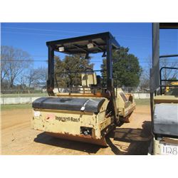 INGERSOLL-RAND DD100F TANDEM ROLLER, S/N 167016 (01 YR) 78" DRUMS, VIBRATORY, CANOPY, METER READING 
