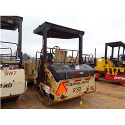 INGERSOLL RAND DD90 TANDEM VIBRATORY ROLLER, S/N 163682 (2000 YR) 66" DRUMS, CANOPY, METER READING 3