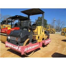 DYNAPAC CC211 TANDEM ROLLER, S/N 61510724, 57" DRUMS, VIBRATORY, CANOPY, METER READING 3,202 HRS
