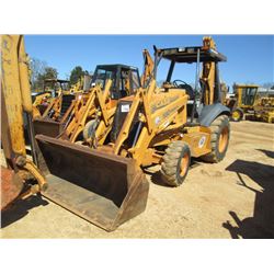 CASE 580 SUPER L 4X4 LOADER BACKHOE, S/N JJG0258358, GP BUCKET, CANOPY, METER READING 2,489 HRS