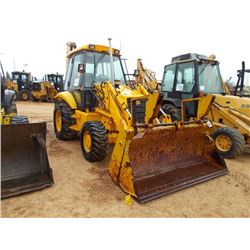JCB SITEMASTER 214 4X4 LOADER BACKHOE, S/N EY03962, MP BUCKET W/FLIP FORKS, EXTENDAHOE, ECAB W/AIR, 