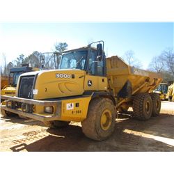 JOHN DEERE 300D ARTICULATED DUMP, S/N 617414, ECAB W/AIR, 23.5R25 TIRES, METER READING 9,610 HRS