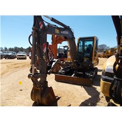 VOLVO EC55B PRO MINI HYDRAULIC EXCAVATOR, S/N 037635 (09 YR) 5' STICK, 24" BUCKET, HYD THUMB, BACKFI