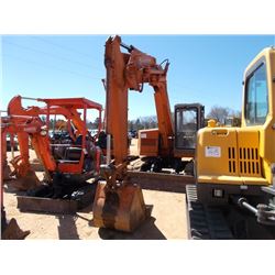 HITACHI EX60URG HYDRAULIC EXCAVATOR, S/N 1001906, 4' 6" STICK, 26" BUCKET, ECAB, METER READING 6,555