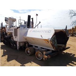 ROADTEC RP180-10 ASPHALT PAVER, S/N RP18010230, DIESEL ENG, METER READING 9,537 HRS