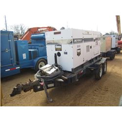 WHISPERWATT DIESEL POWERED AC GENERATOR MODEL DCA-100SSJU, S/N 7400274, JOHN DEERE POWER 58KW ON S/A