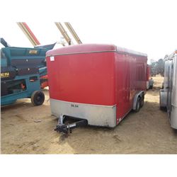 PACE 8' X 16' ENCLOSED T/A SERVICE TRAILER, S/N 38783, TANK MTD AIR COMPRESSOR, 11HP GAS ENG, OIL, H