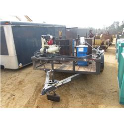 TRAILER WORLD 7' X 12' T/A TAG TRAILER, S/N 1TTHR6520A1507986, TWO (2) OFF ROAD FUEL TANK W/PUMPS & 