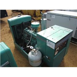 ONAN 450EM GENERATOR SET, S/N 0870248443, LP GAS FORD ENG, METER READING 1,319 HRS