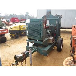 6" PIONEER WATER PUMP W/ JOHN DEERE DIESEL ENG, TRAILER MTD. METER READING 1,703 HRS (BILL OF SALE O