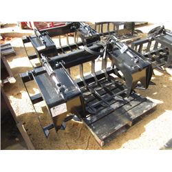 6' K & A BRUSH GRAPPLE W/DUAL TOP CLAMP, FITS SKID STEER LOADER