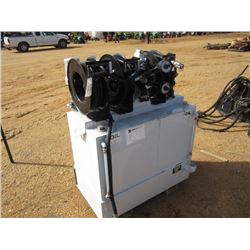 OIL TANK W/ 3 HOSE REEL, HOSES & METER NOZZLE