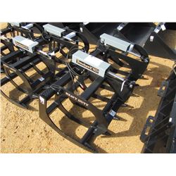DHM-3022 (UNUSED) TWO CYLINDER 72" HD BRUSH GRAPPLE, FITS SKID STEER LOADER