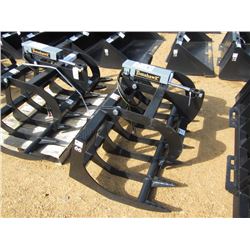 DHM-3020 (UNUSED) ONE CYLINDER 66" BRUSH GRAPPLE, FITS SKID STEER LOADER