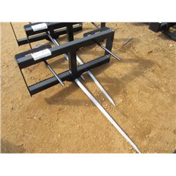 DHM-3024 (UNUSED) HD HAY SPEAR FRAME W/SINGLE TINE, FITS SKID STEER LOADER