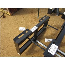 DHM-3024 (UNUSED) HD HAY SPEAR FRAME W/SINGLE TINE, FITS SKID STEER LOADER