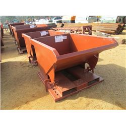 STANDARD DUTY 1/2 CU YARD STACKABLE SELF DUMPING HOPPER, 4,000# CAP