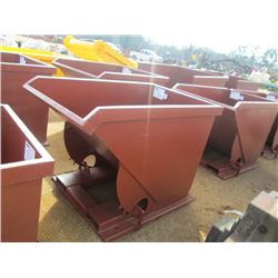 STANDARD DUTY 1.5 CU YARD STACKABLE SELF DUMPING HOOPER, 4,000# CAP
