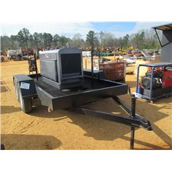 LINCOLN SHIELD-ARC 250 DC WELDER, W/WELDING CABLE, MTD ON HOMEMADE T/A TRAILER, LT245/75R16 TIRES