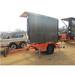 ADDCO DOT ELECTRONIC SIGN MESSAGE BOARD, S/N 586529, SOLAR ASSIST