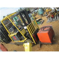 HYSTER 60 BATTERY FORKLIFT, S/N F108V17189W, 3 STAGE, W/CHARGER (DOES NOT RUN)