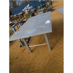 48'X8" ALUMINUM WORK TABLE