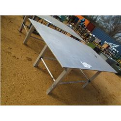 48'X8" ALUMINUM WORK TABLE