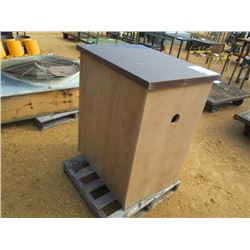 34" WOOD STORAGE BIN