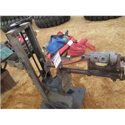 VERTICAL DRILL PRESS FRAME W/DRILL