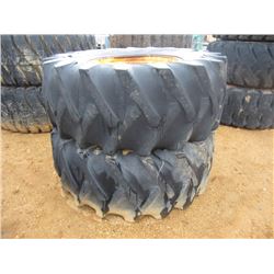 1 LOT (2) 24.5X32 TIRES & RIMS