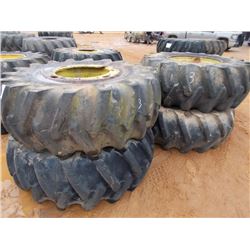 1 LOT (4) 24.5-32 TIRES & RIMS