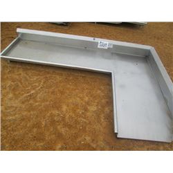 8' L-SHAPE STAINLESS STEEL COUNTER