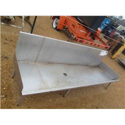 7' STANLESS STEEL TABLE W/DRAIN