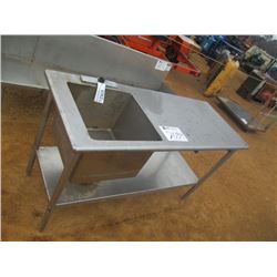5' STAINLESS STEEL SINK & TABLE