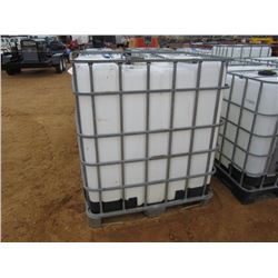 330 GAL PLASTIC STORAGE BIN W/ METAL CAGE