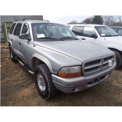 1998 DODGE DURANGO SLT SUV, S/N 1B4HS28YXWF192159, V8 GAS, A/T, ODOMETER READING 239,715 MILES