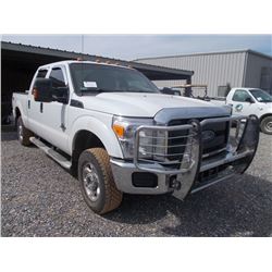 2014 FORD F250 4X4 CREW CAB PICKUP, S/N 1FT7W2BT5EEA82401, POWERSTROKE DIESEL ENG, A/T, TOOLBOX, ODO