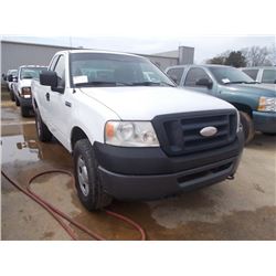 2007 FORD F150 4X4 PICKUP, S/N 1FTRF14W07NA57032, GAS ENG, A/T, EXTENDED CAB, ODOMETER READING 151, 