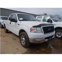 2005 FORD F150 4X4 PICKUP, S/N 1FTRX14W55NB49117, GAS ENG, A/T, EXTENDED CAB, ODOMETER READING 215,8