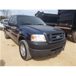 2008 FORD F150 4X4 EXTENDED CAB PICKUP, S/N 1FTPX14V48FB59036, GAS ENG, A/T, ODOMETER READING 165,04