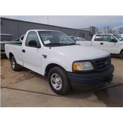 2003 FORD F150 PICKUP, S/N 1FTRF17W23NB25353, V8 GAS, A/T, ODOMETER READING 129,147 MILES (COUNTY OW