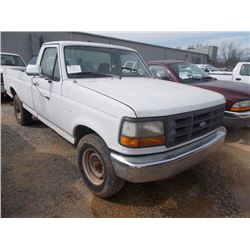 1993 FORD PICKUP, S/N 1FTHF25H6PNB10530, V8 GAS, A/T, ODOMETER READING 252,482 MILES (COUNTY OWNED)