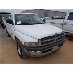 2001 DODGE RAM 1500 PICKUP, S/N 1B7HC16Y11S334489, GAS ENGINE, A/T, ODOMETER READING 195,884 MILES (