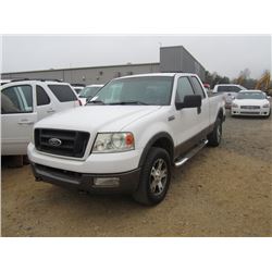 2004 FORD F150 4X4 EXTENDED CAB PICKUP, S/N 1FTPX14554NA40752, V8 GAS ENG, A/T, TOOL BOX, ODOMETER R