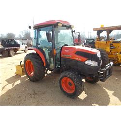 KUBOTA L3240D MFWD FARM TRACTOR, S/N 51923, 3 PTH, PTO, 1 HYD REMOTE, 5' BOX BLADE, ECAB W/AIR, 420/
