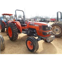 KUBOTA M4900 FARM TRACTOR, S/N 11599, 3 PTH, PTO, 1 HYD REMOTE, 14.9-28 REAR TIRES. 9.5-15 FRONT TIR